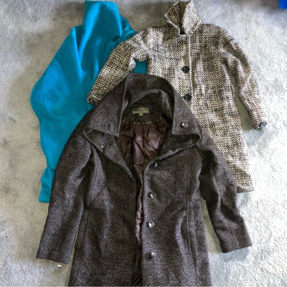WOMENS DESIGNER COAT LOT VINTAGE TRENCH BUTTON FLEECE ETC J CREW MARC MARALYCE - Picture 1 of 11